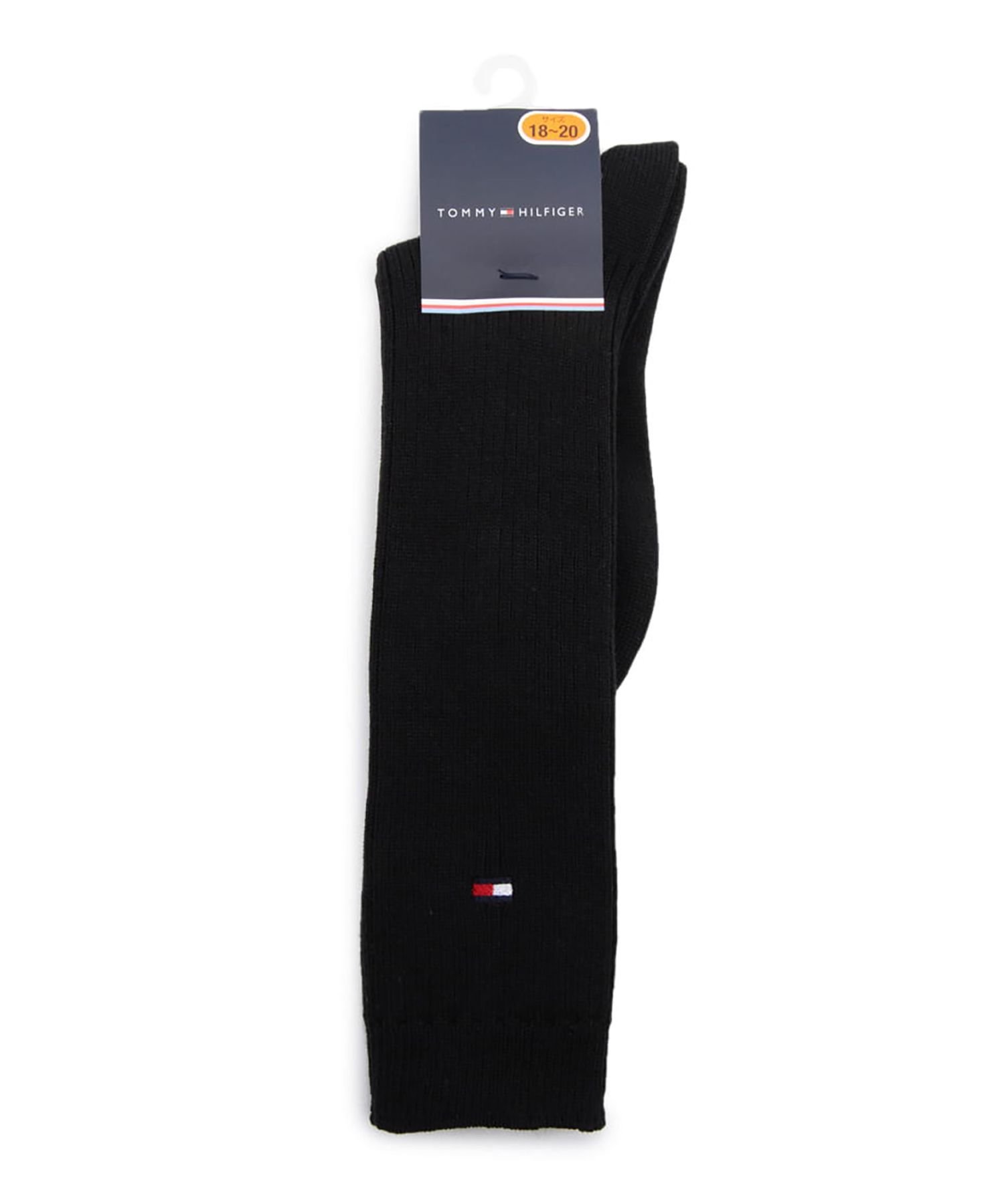 (K) Высокие носки TOMMY HILFIGER в рубчик, Black