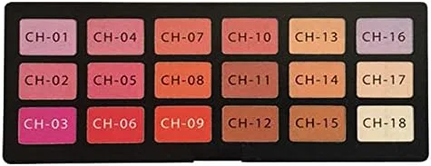 Палитра румян Zinnia Professional Color Palette, 18 цветов, мультиколор