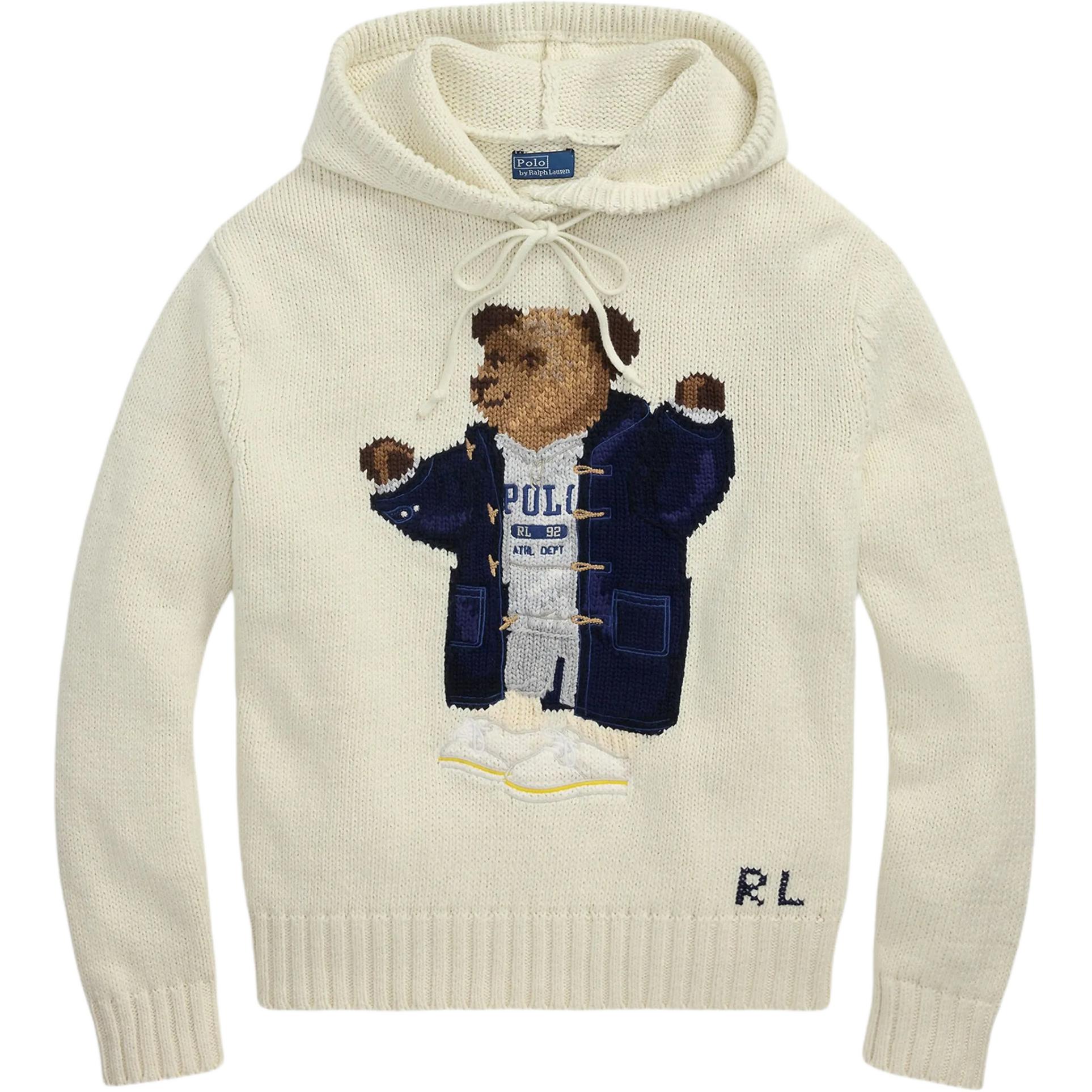 

Толстовка с капюшоном Polo Bear вязаная Polo Ralph Lauren, cream