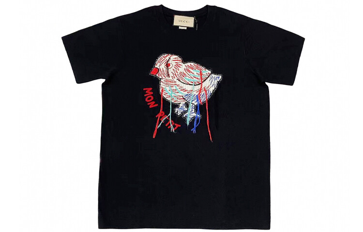 GUCCI Женская футболка, цвет Black — фото 3