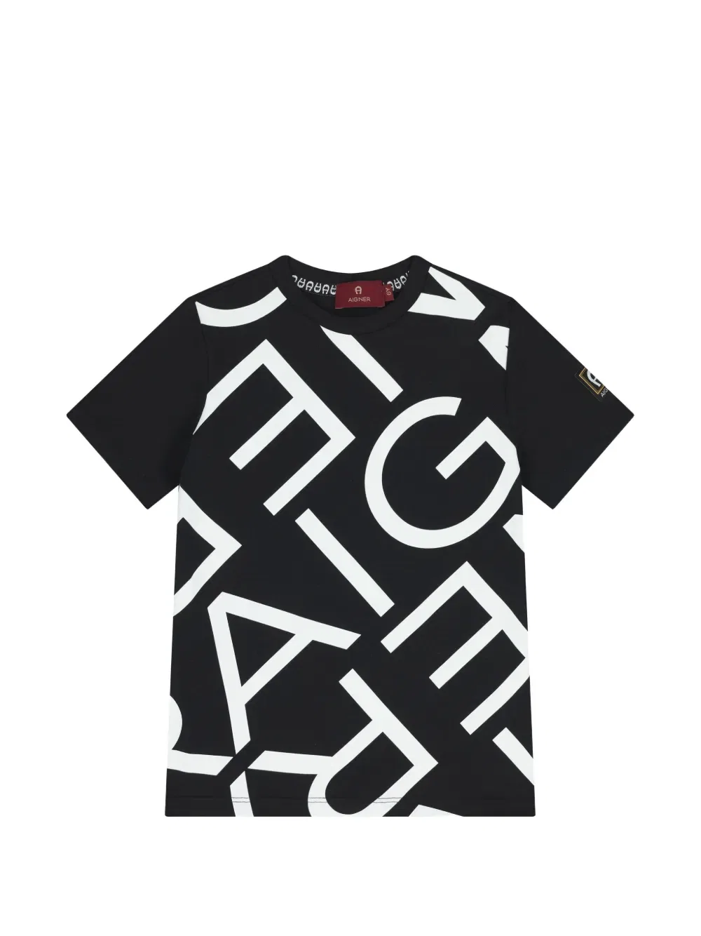 Футболка с коротким рукавом с принтом Aigner Kids, черный