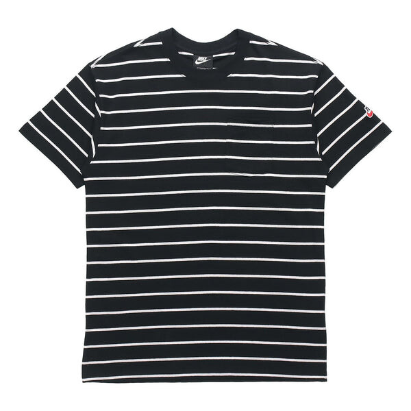 

Футболка sportswear sports breathable stripe short sleeve black Nike, черный