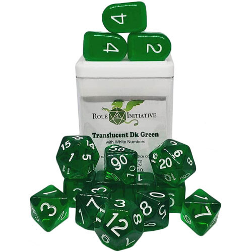 

Аксессуары Role 4 Initiative R4I Dice w/ Arch'd4: Translucent - Dark Green w/ White (15) (Clearance)