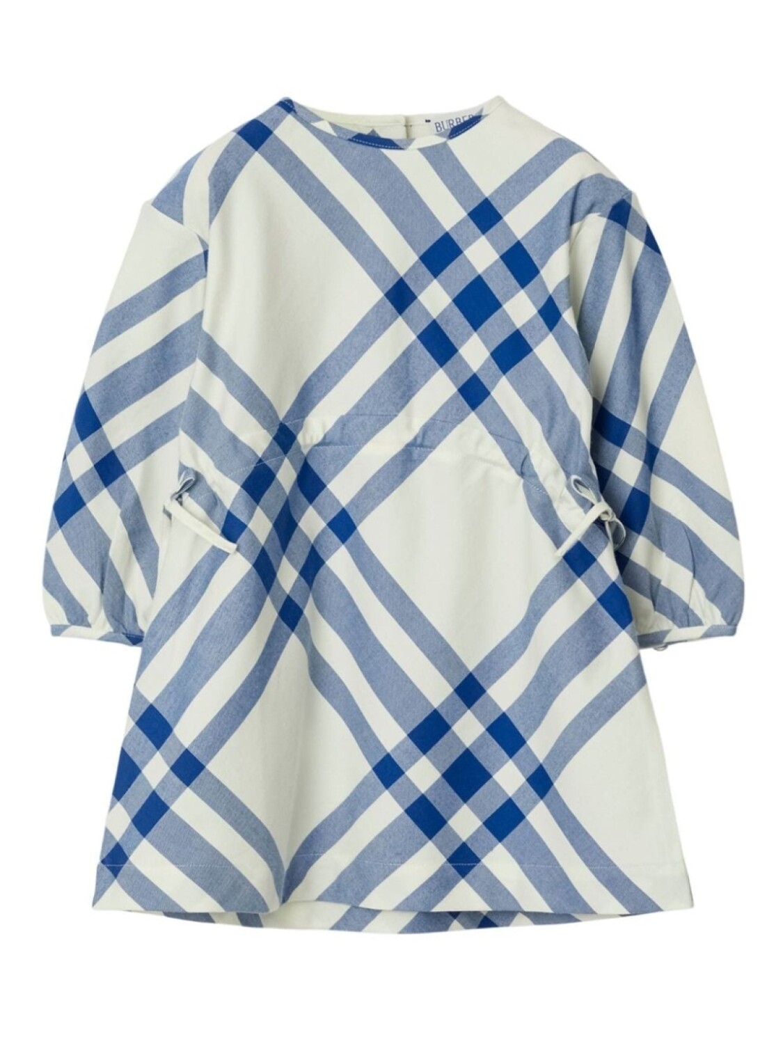 

Платье в клетку Burberry Kids, белый