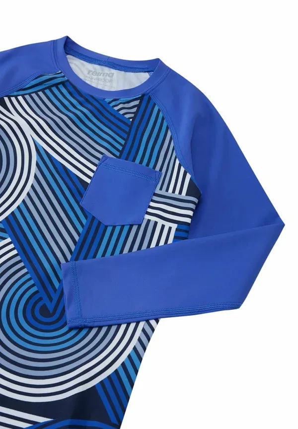 Футболка для пляжа UV 50+ kroolaus rash vest Reima, блестящий синий — фото 3