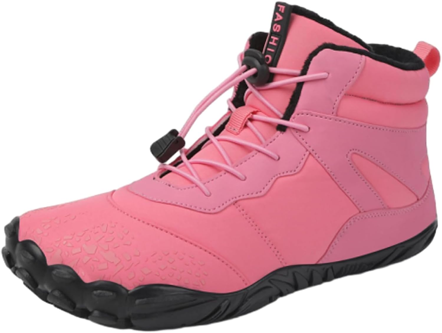 

Зимние походные босоножки для женщин и мужчин, слипоны для прогулок, обувь с широкой носочной частью, плоская пятка, подошва EVA Pgfek, розовый