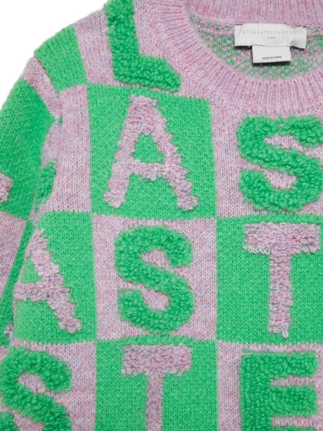 Stella McCartney Kids трикотажное платье с аппликацией логотипа, фиолетовый — фото 3