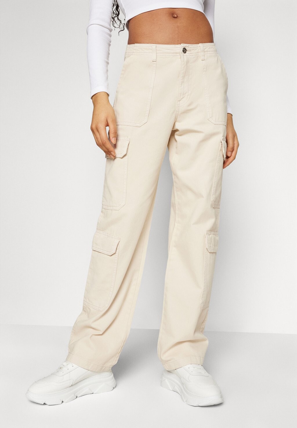 

Брюки с боковыми карманами Onlmalfy Pant ONLY, бежевый