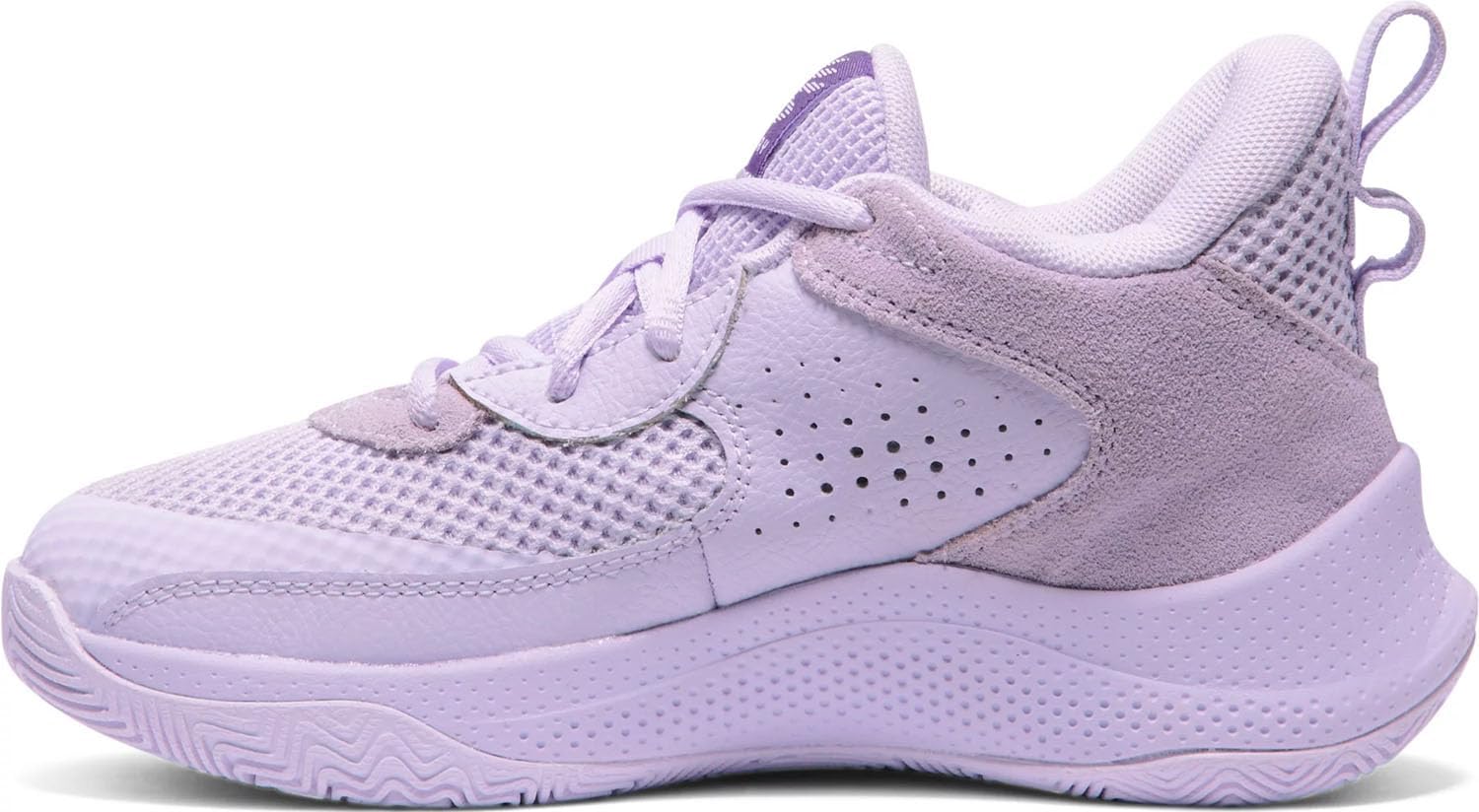 

Кроссовки Under Armour Unisex-Child Pre School Curry 3z 24 Suede, белый/фиолетовый/фиолетовый