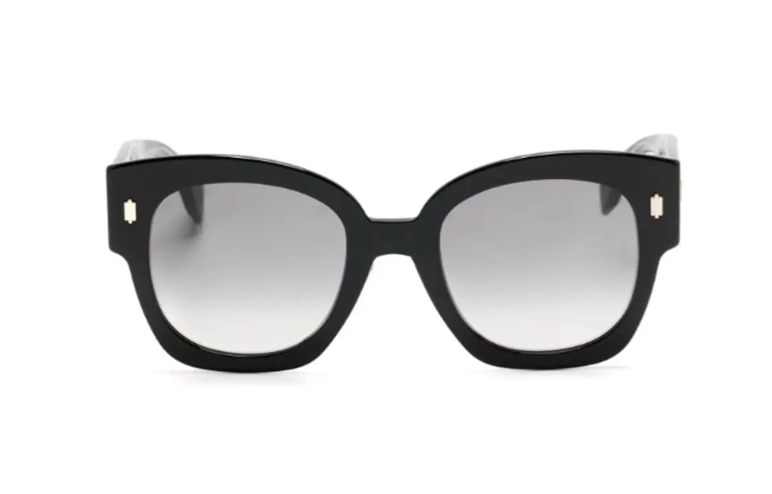 FENDI Ацетатные солнцезащитные очки неправильной формы унисекс черные, Black — фото 3