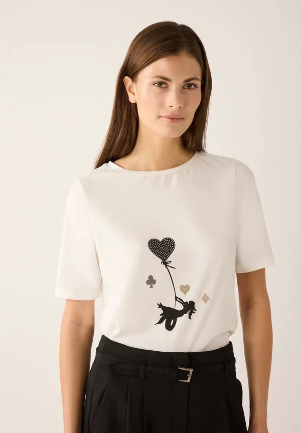 

Футболка softes halbarm с принтом herzprint More & More, Off White, Белый, Футболка softes halbarm с принтом herzprint More & More, Off White