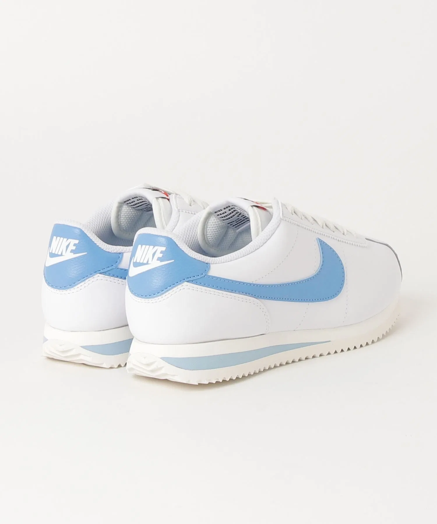 Унисекс кроссовки Nike Cortez из натуральной кожи бело-синие — фото 4
