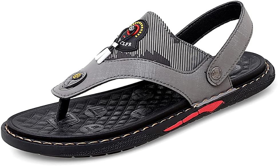 

Мужские пляжные сандалии Ручной работы Рыбацкие регулируемые повседневные прогулочные туфли Tsuukuie, серый