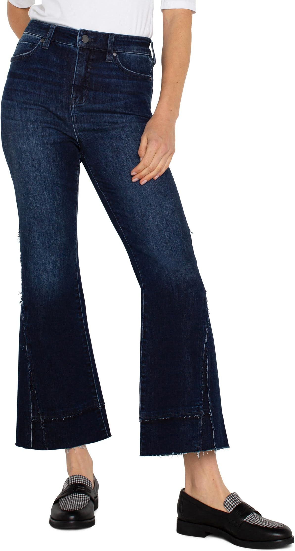 

Джинсы Liverpool Los Angeles Hannah Crop Flare with Crafty Seaming Hi-Rise Stretch Denim in Upland, цвет Upland