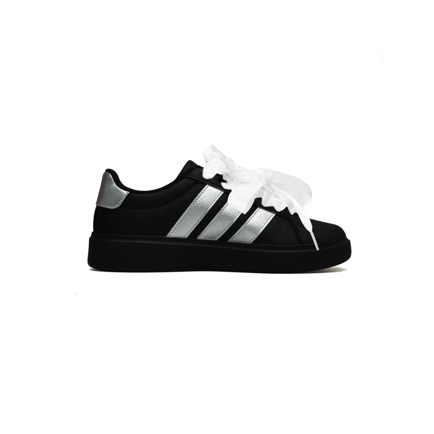 Детские скейтбординг-кеды Adidas Street Talk Black Silver — фото 4