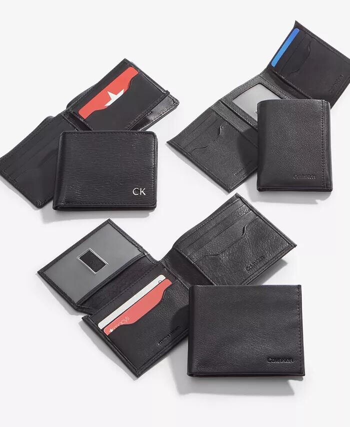 

Коллекция мужских кожаных RFID-кошельков Calvin Klein, коричневый
