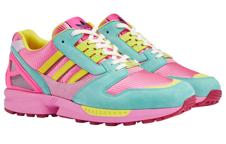 Кроссовки мужские Adidas X Gucci ZX 8000, розовый / бирюзовый — фото 2