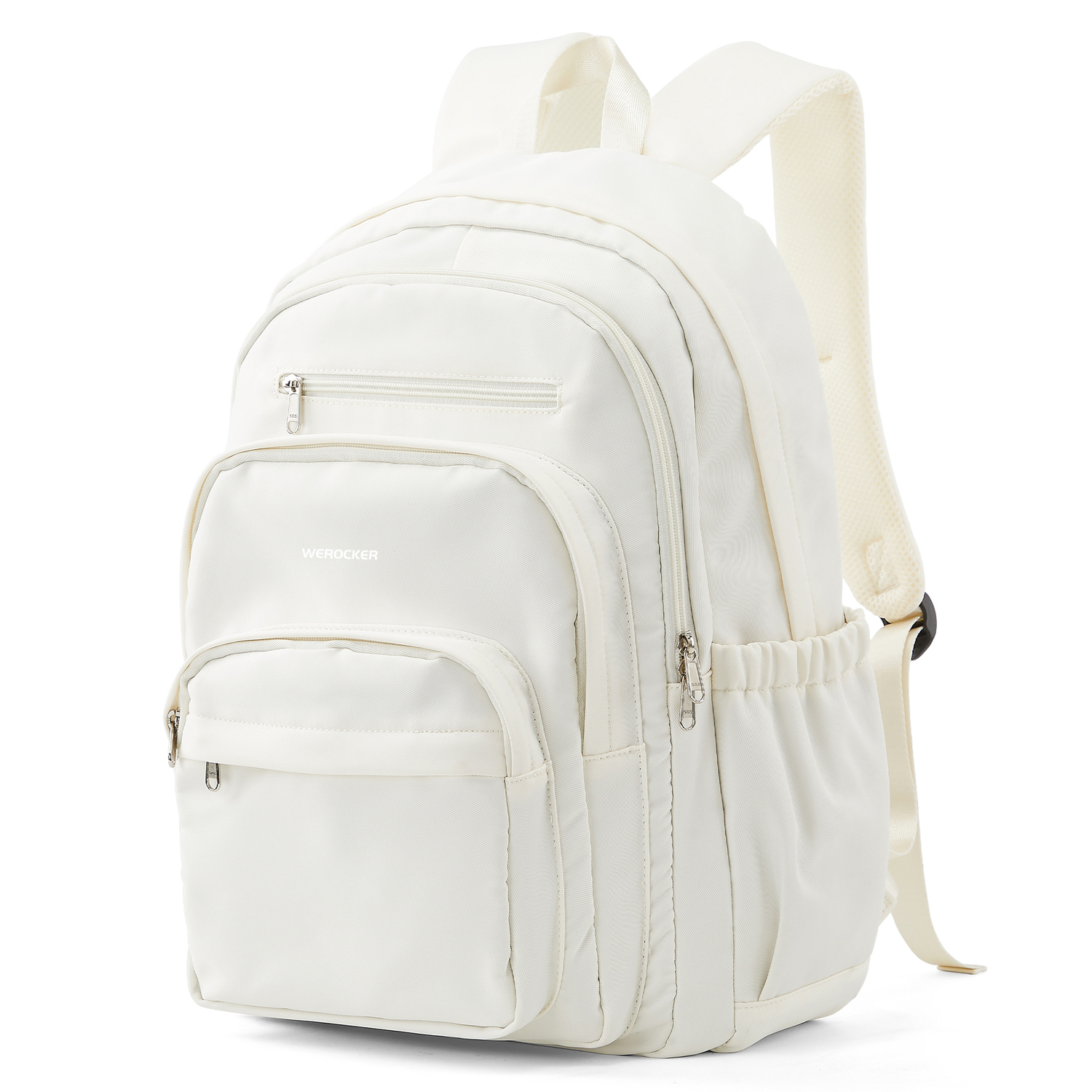 

Werocker Тканевый рюкзак унисекс черный экрю молочно-голубой серо-коричневый, Ecru