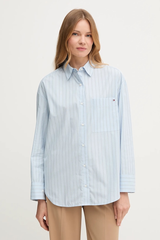 

Хлопковая рубашка Tommy Hilfiger, синий