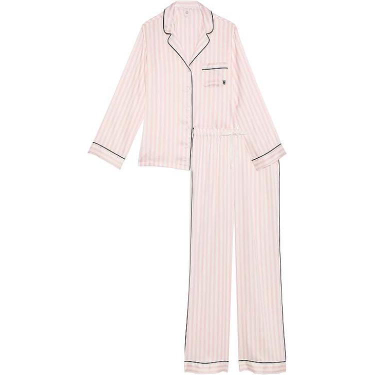 

Victoria's Secret Пижамный комплект Fashion Show Series 24 Big Show Collection THE MIX для женщин, розовый в полоску