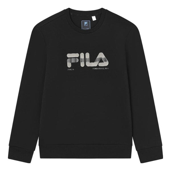 

Свитер core design museum denmark white line blue pullover sweater 'black' Fila, черный