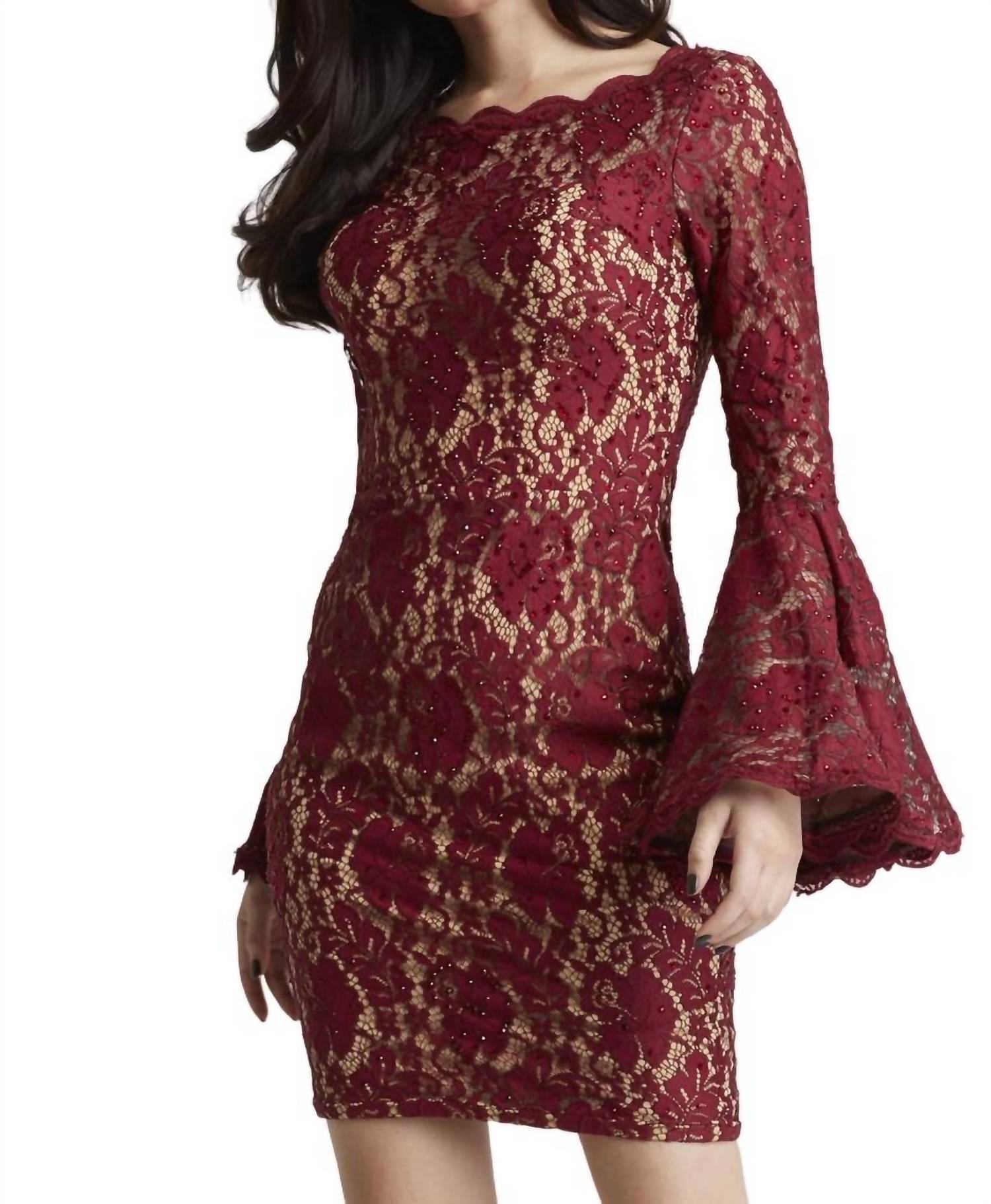 

Короткое платье с пайетками черного цвета JOVANI