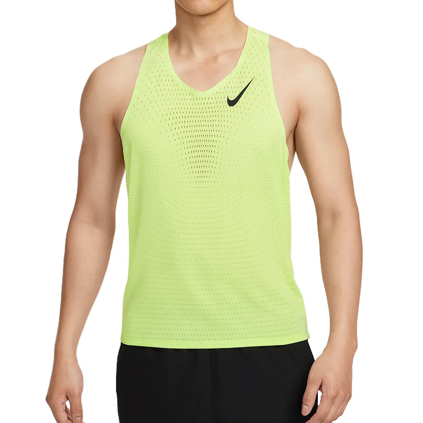 

Мужская майка для бега AeroSwift Dri FIT Adv Nike, желтый/черный