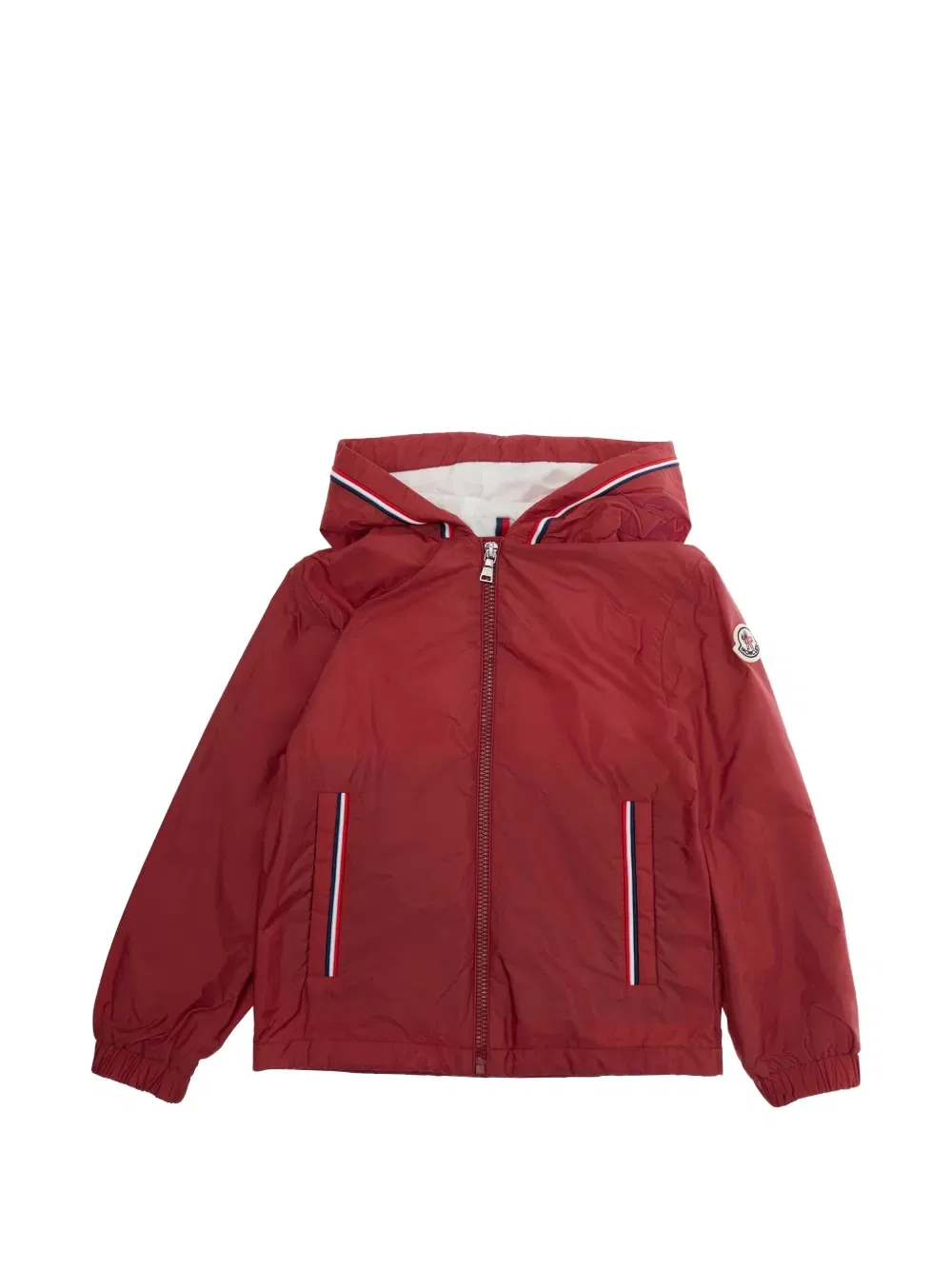 Куртка Granduc с капюшоном на молнии Moncler Enfant, красный
