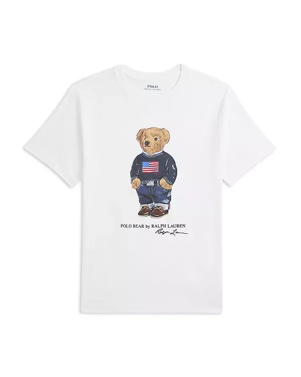 Хлопковая футболка Polo Bear - для детей постарше Ralph Lauren, White