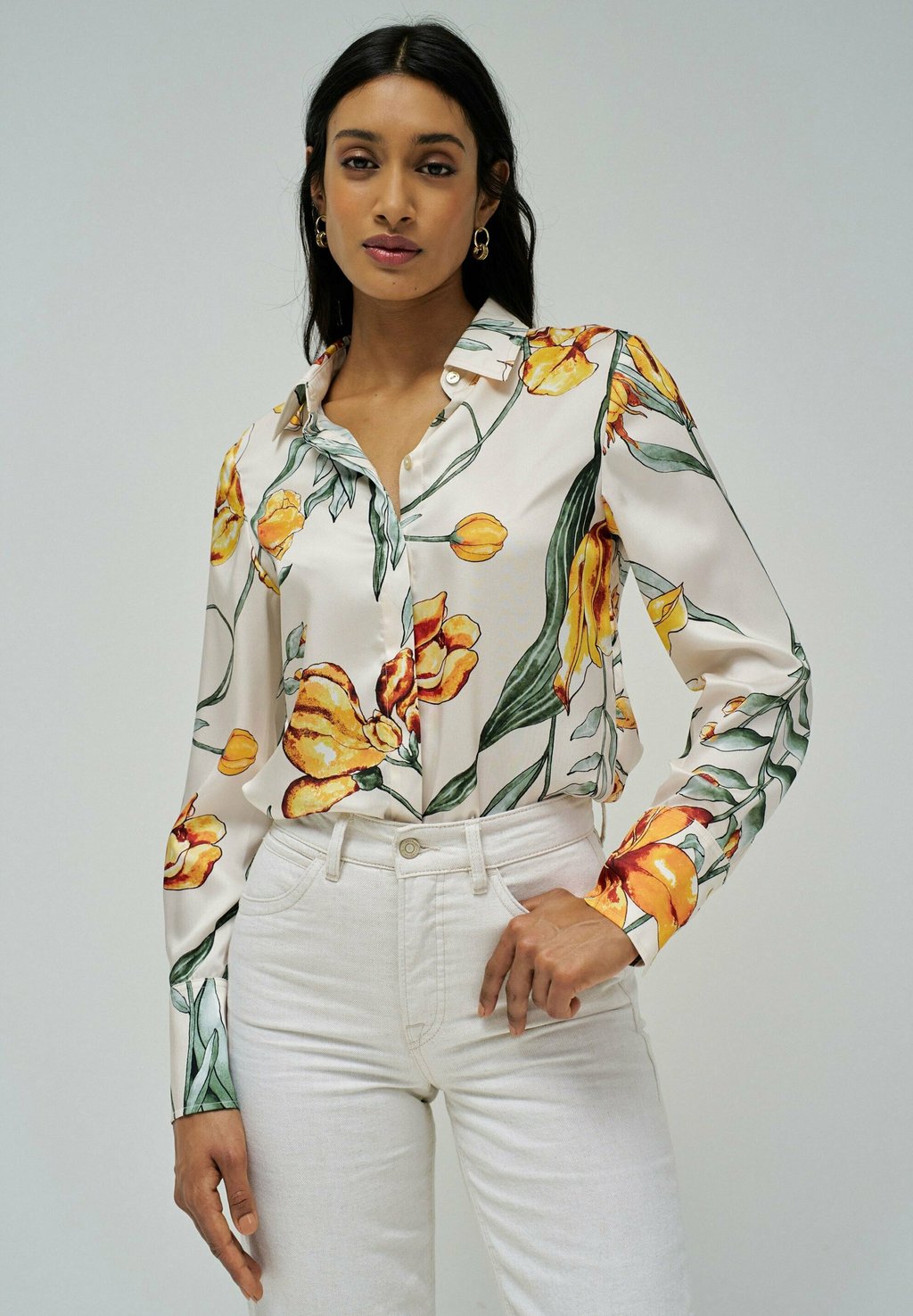 

Блузка на пуговицах REGULAR Salsa Jeans, бежевый