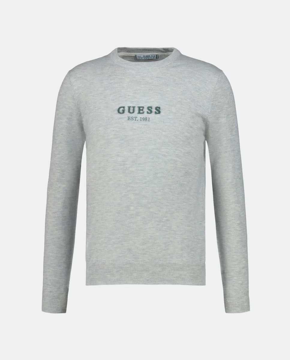 

Обычный мужской свитер Guess, светло-серый