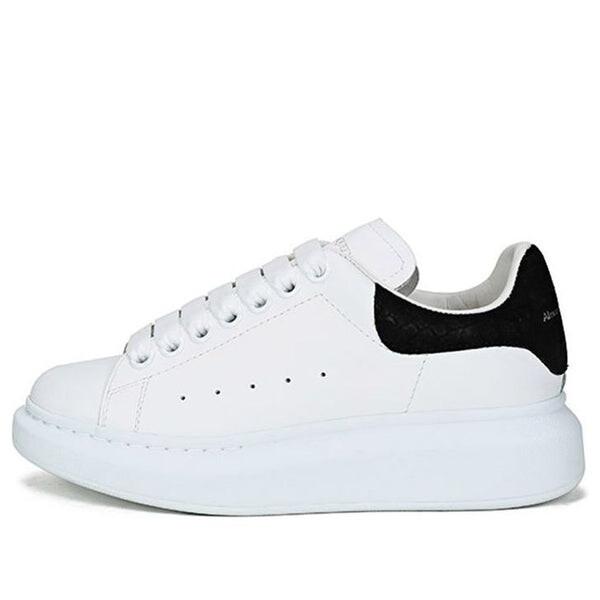 Кроссовки oversized sneaker 'white black suede' Alexander Mcqueen, белый