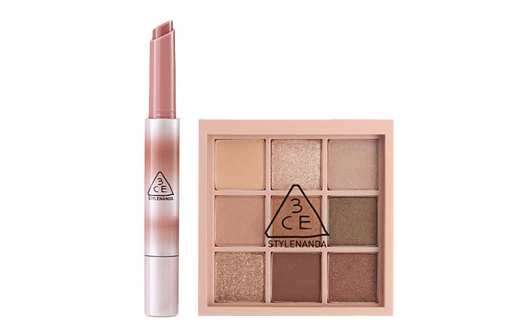 Набор для макияжа 3CE: тени для век Dune Grey + блеск для губ Half Day — фото 4