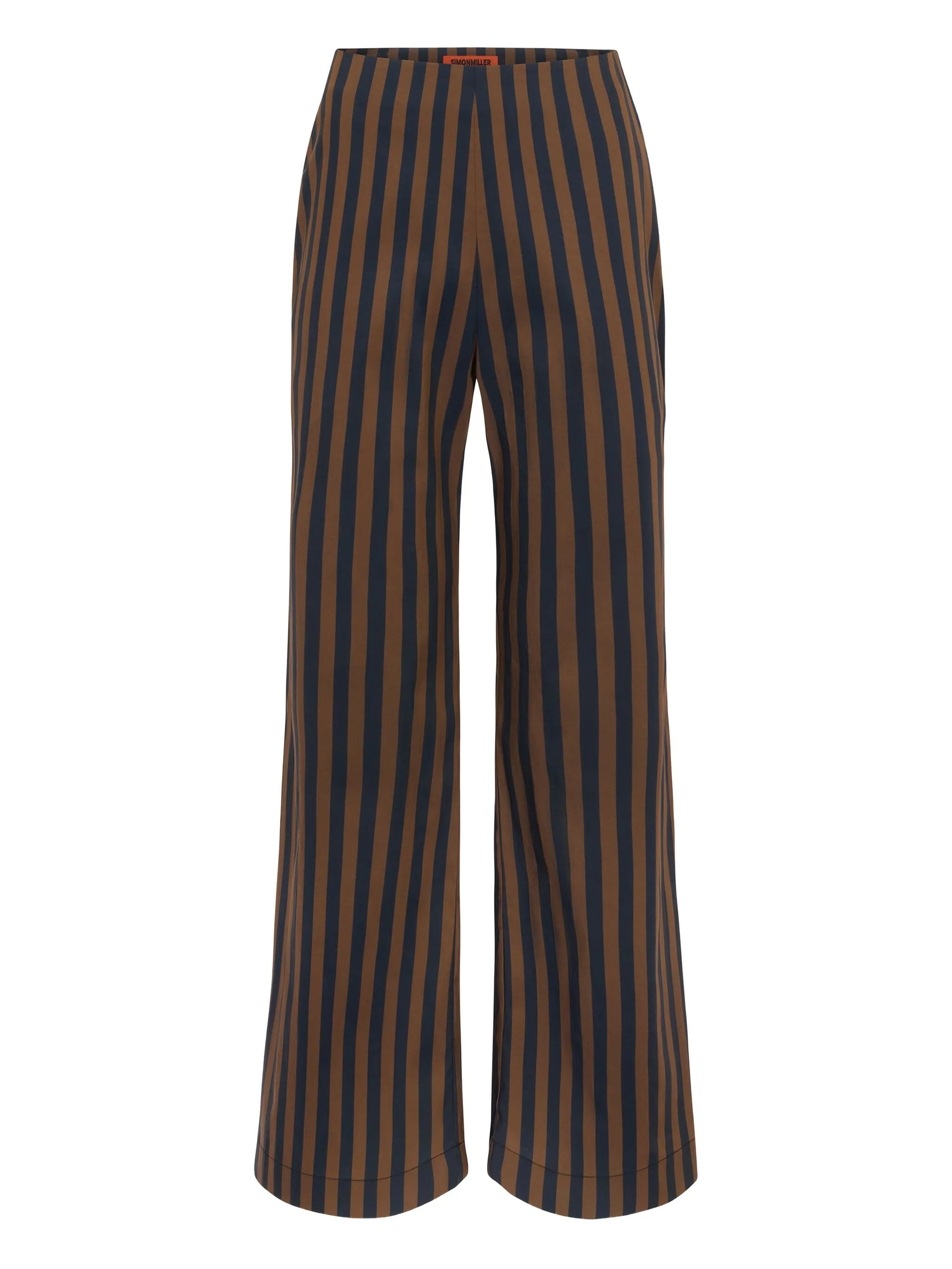 

Поплиновые брюки Pia в полоску Simon Miller, коричневый