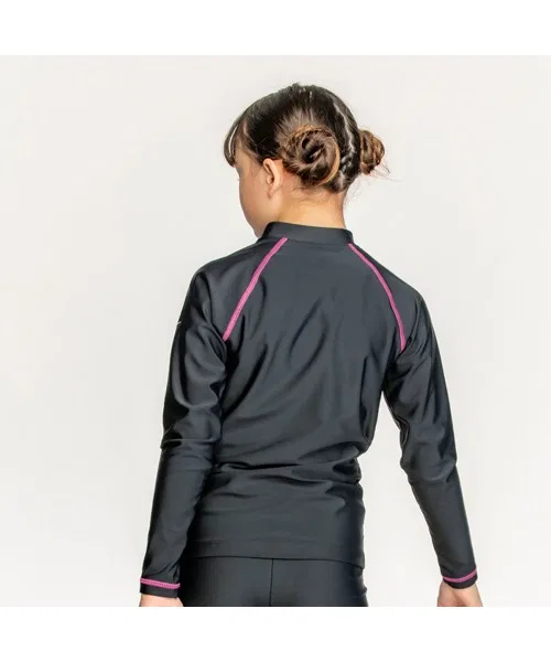 Рашгард детский Nike SS24 с длинным рукавом, UPF50+, фиолетовый — фото 3