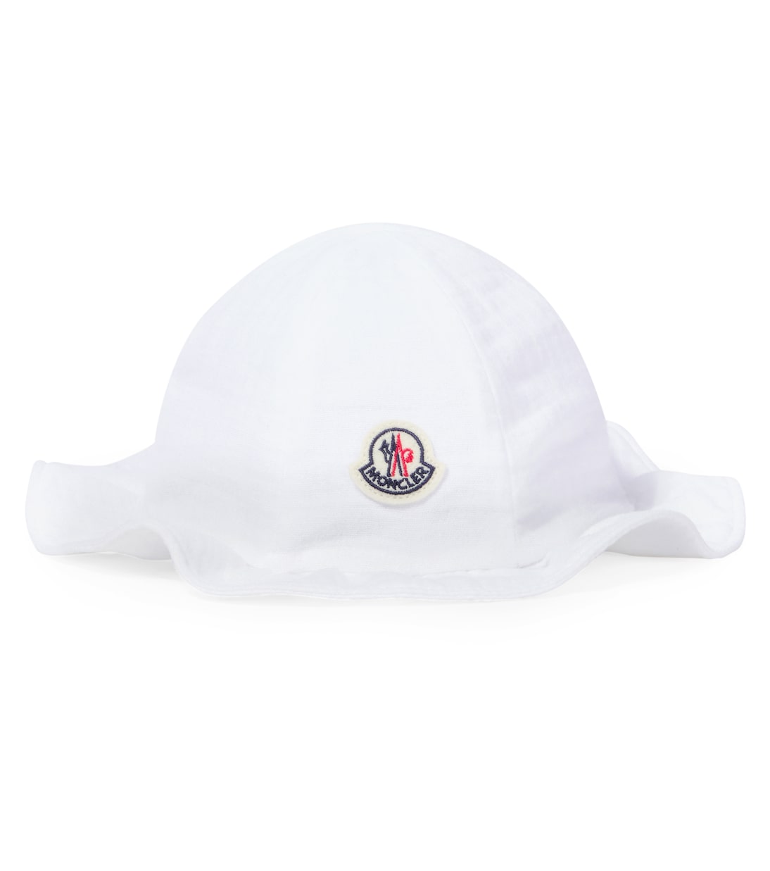 

Детская панама из хлопкового полотна с логотипом Moncler Enfant, белый