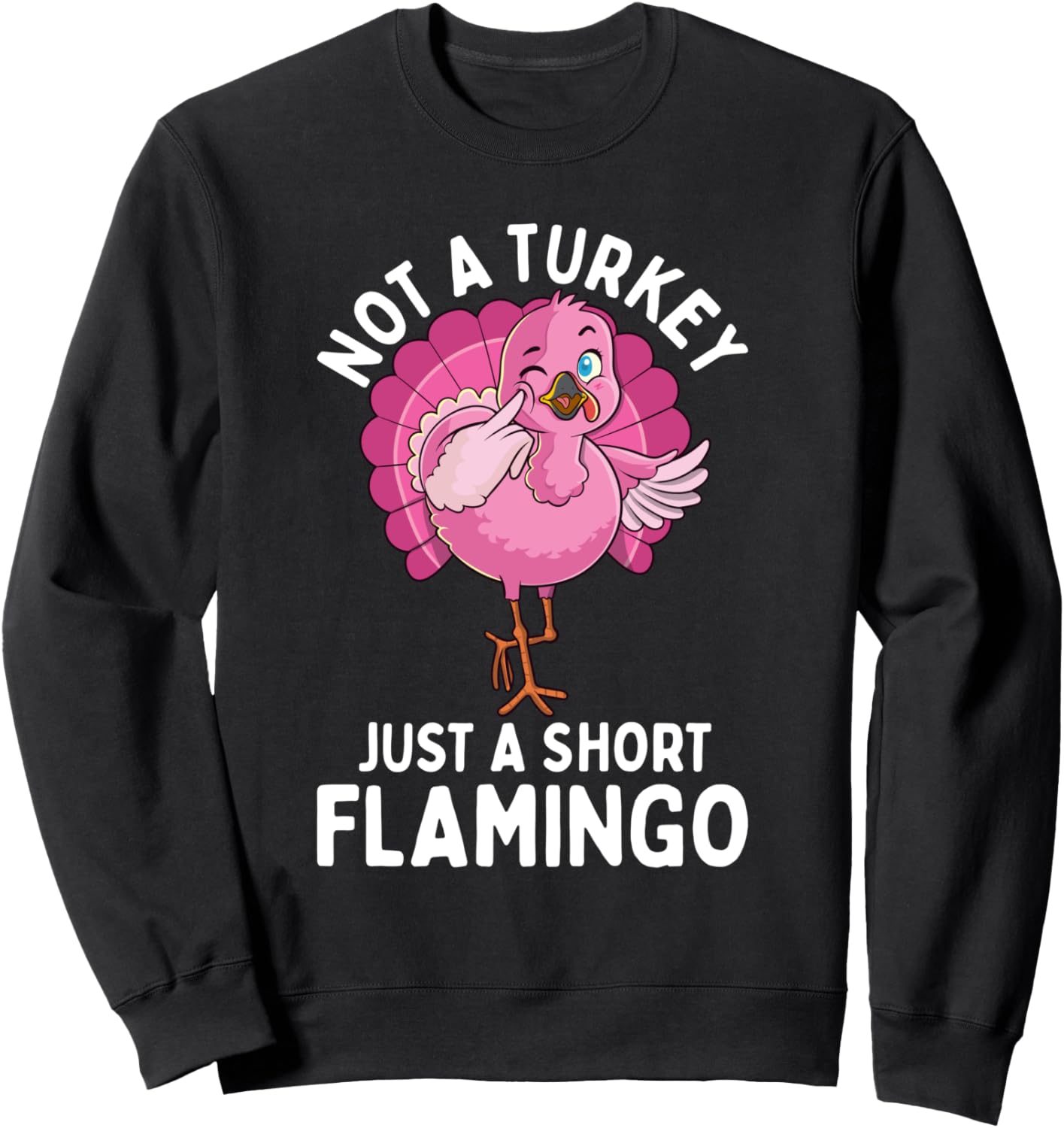 

Забавные каламбуры на тему Дня благодарения, милые индейки, толстовка Diguise Pink Flamingo Happy Thanksgiving Holiday Family Party Gift Store, черный