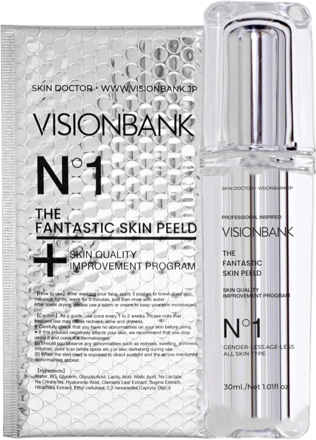 Пилинг-сыворотка с гликолевой и молочной кислотой Visionbank, 30 мл
