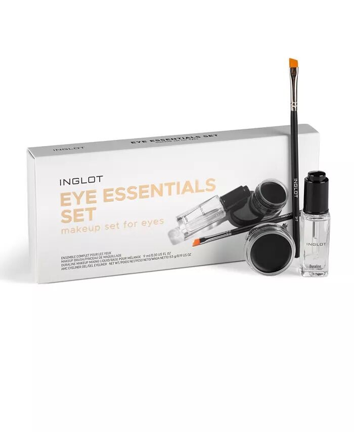 

Набор Eye Essential Set Duraline с гелевой подводкой для глаз AMC 77 и кистью для макияжа 31T, 3 предмета Inglot, цвет Transparent, Black