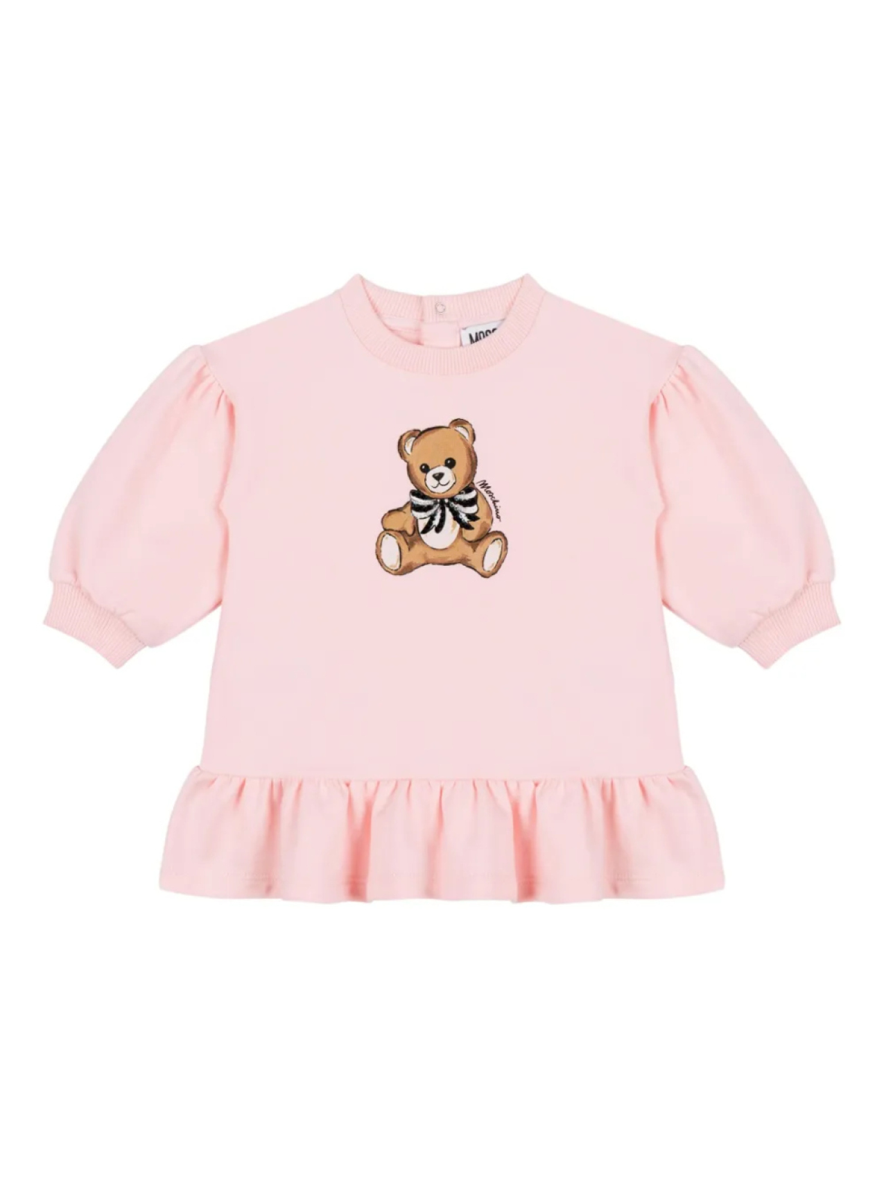 

Платье с рисунком плюшевого мишки Moschino Kids, розовый