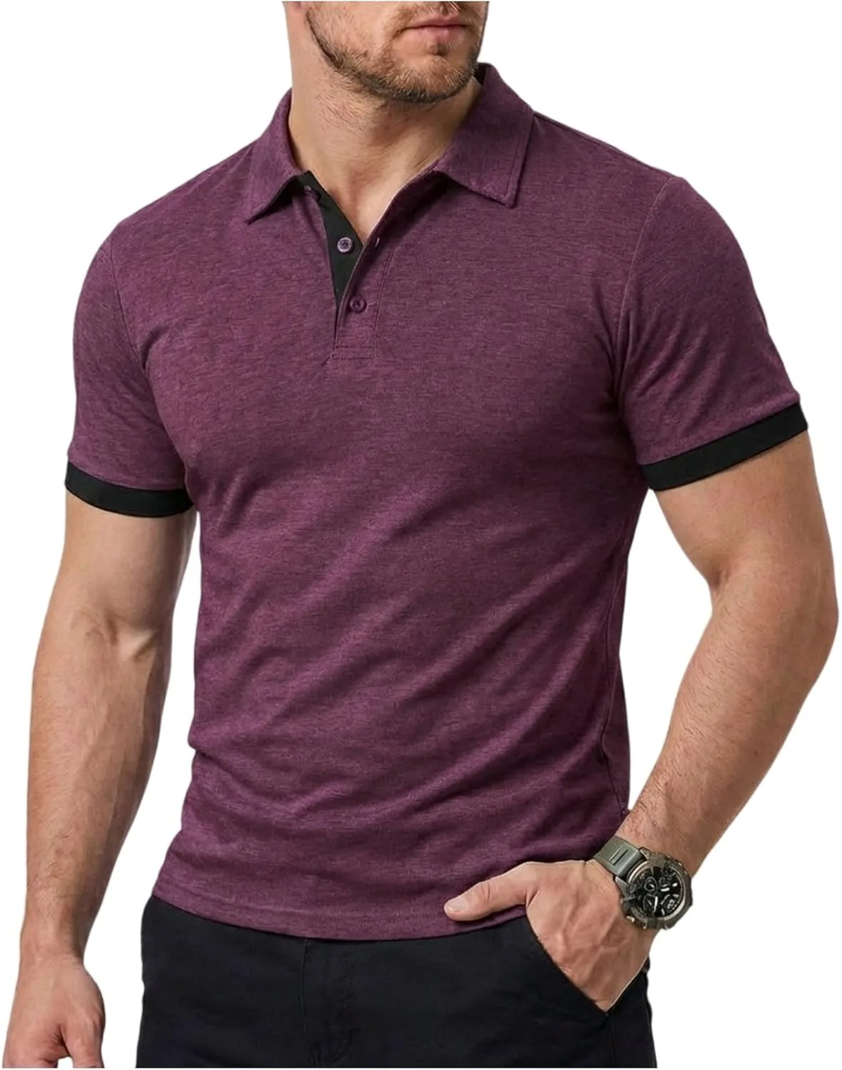 

Футболка-поло Henley с коротким рукавом