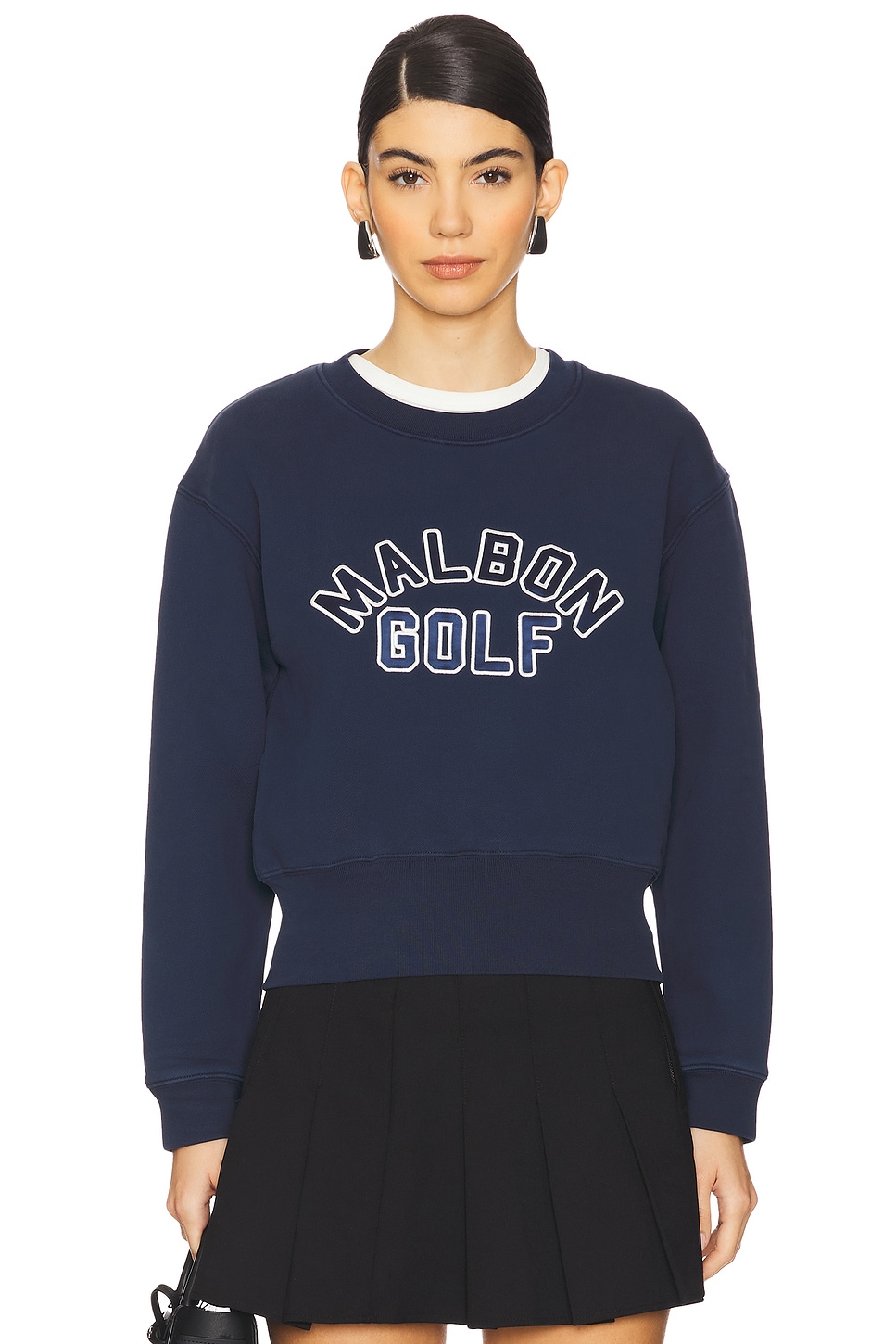 

Толстовка с круглым вырезом Ivy от Malbon Golf, navy