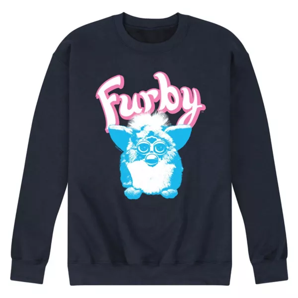 

Мужской флисовый свитшот с логотипом Furby Licensed Character, синий