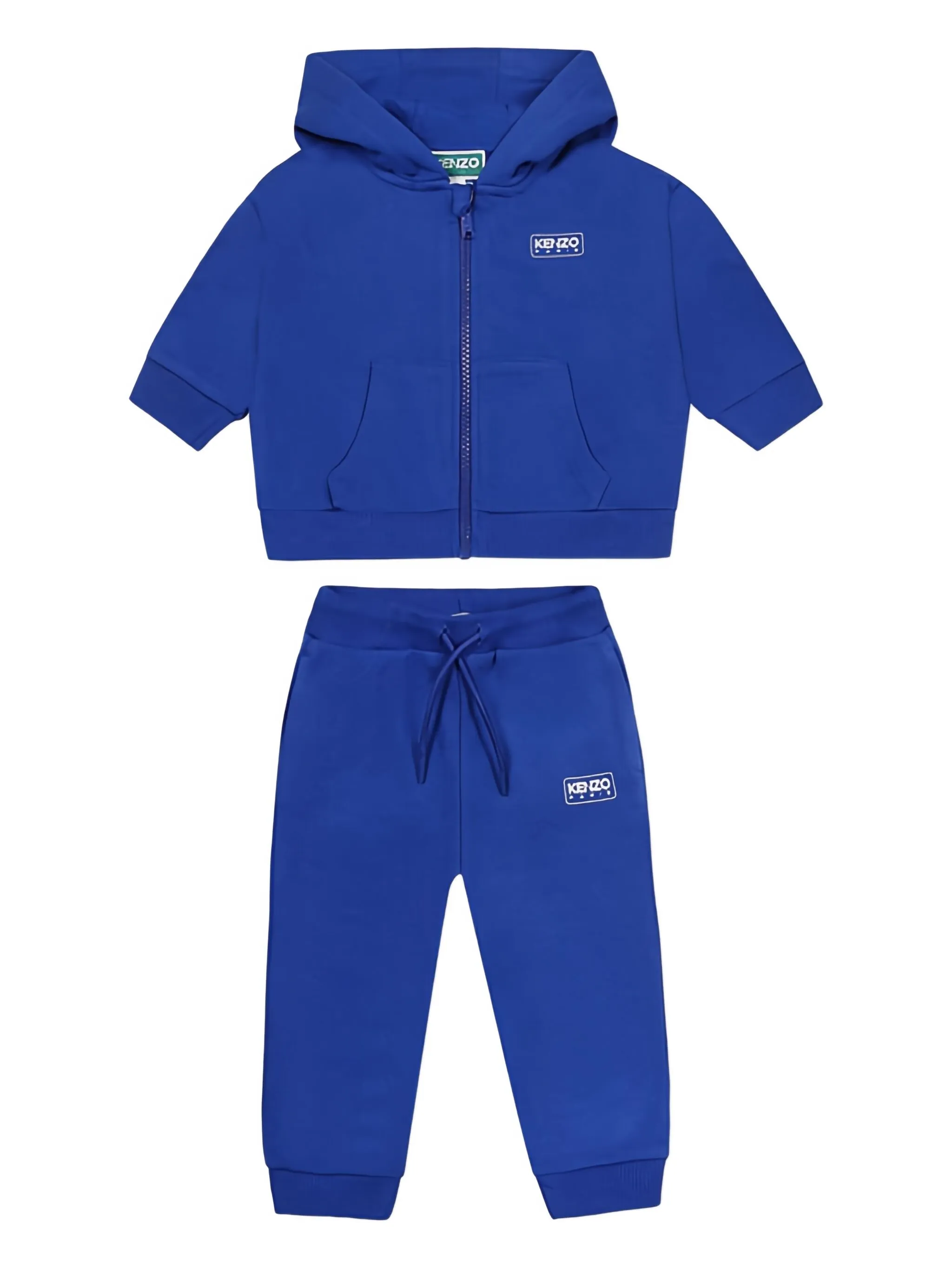 

Спортивный костюм на молнии с капюшоном Kenzo Kids, синий