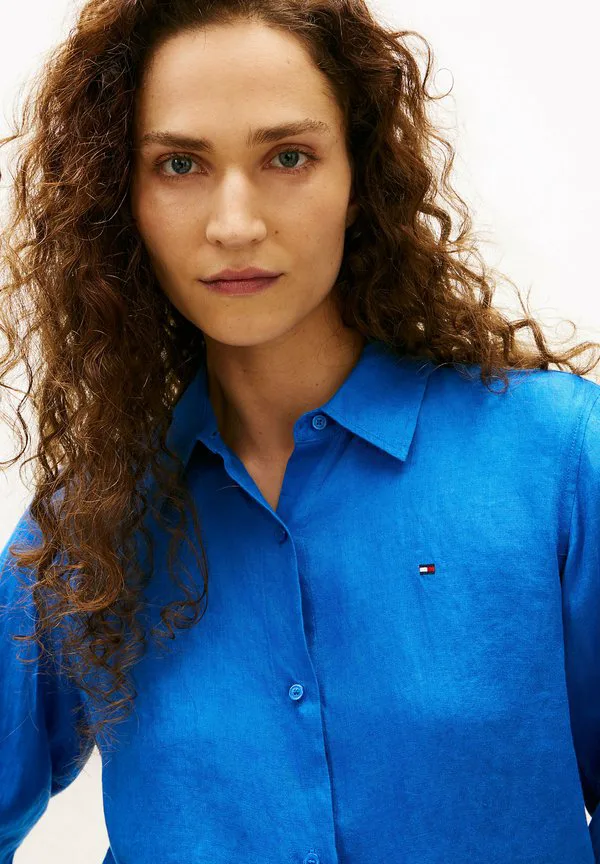 Базовая блузка на пуговицах Tommy Hilfiger, Blue Orbit — фото 4