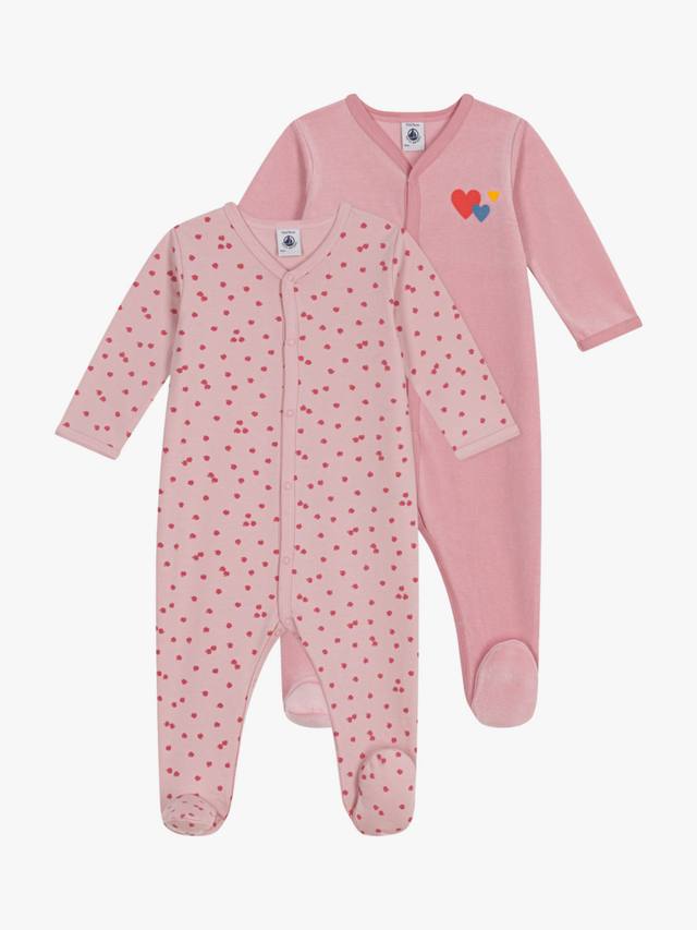 

Детский хлопковый пижамный боди Petit Bateau, Pack of 2, Pink