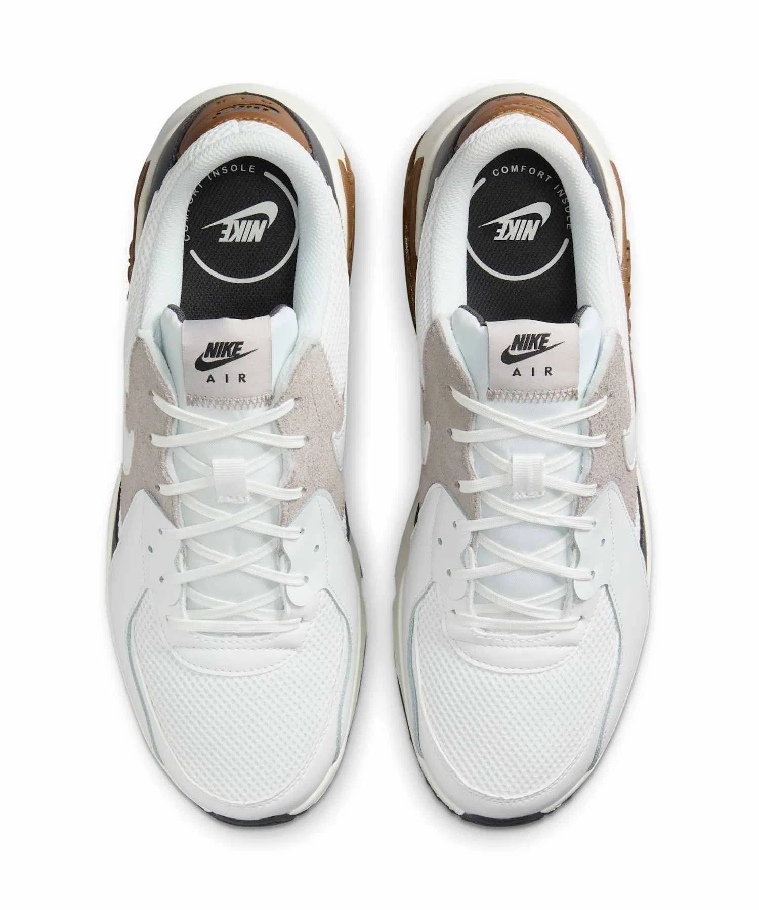 Унисекс кроссовки Nike Air Max Excee с кожаными вставками бежевые — фото 4