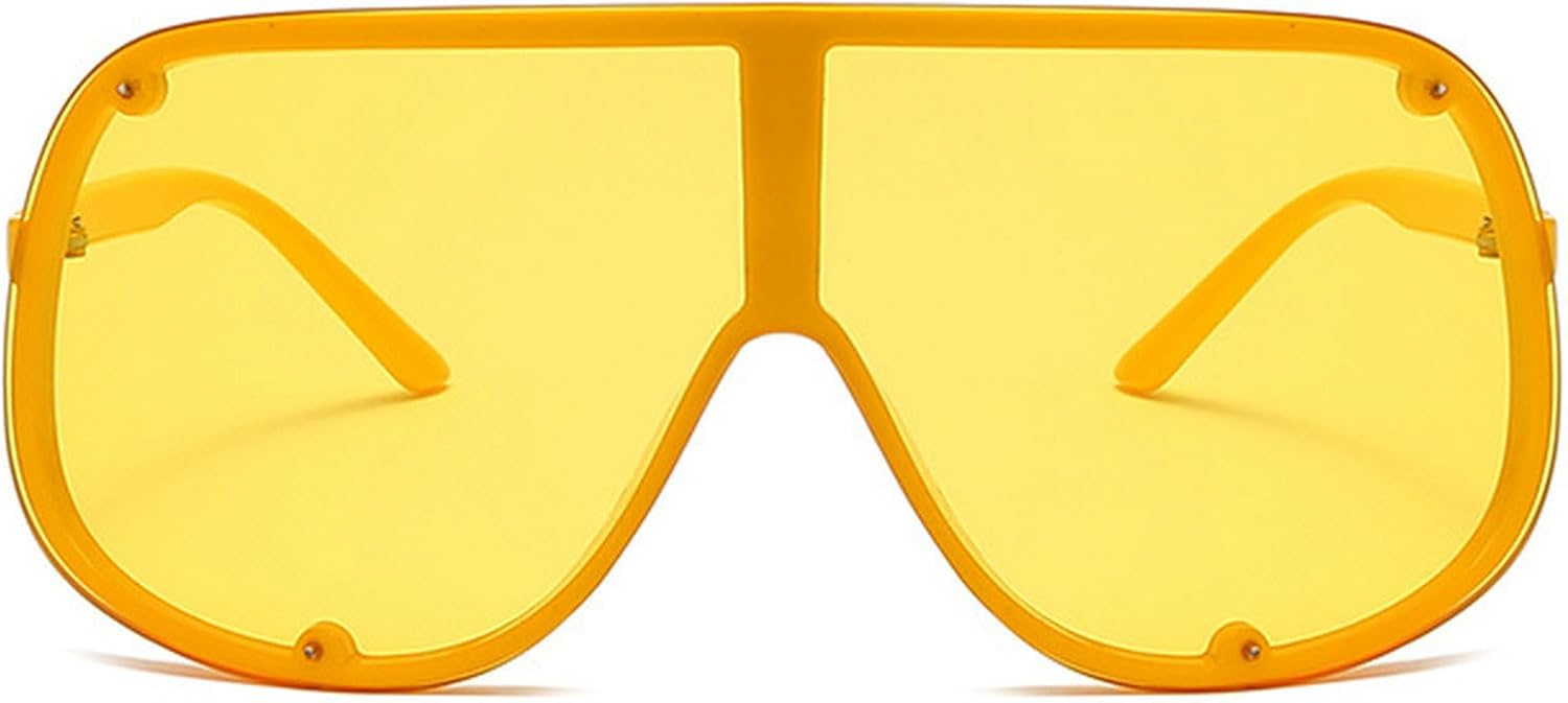 

Солнцезащитные очки Willochra Fashion Wave Mask для женщин и мужчин, модные солнцезащитные очки большого размера в стиле панк, роскошные дизайнерские очки в стиле Y2K, Yellow