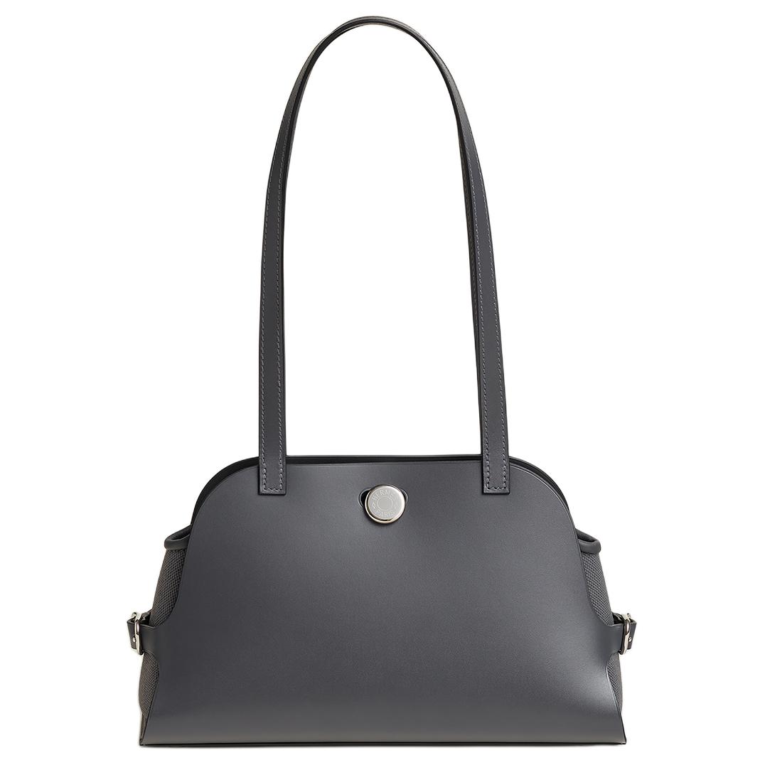 

HERMES Кожаная сумка охотник с телячьей кожей свифт женская сумка через плечо шиферно-серый