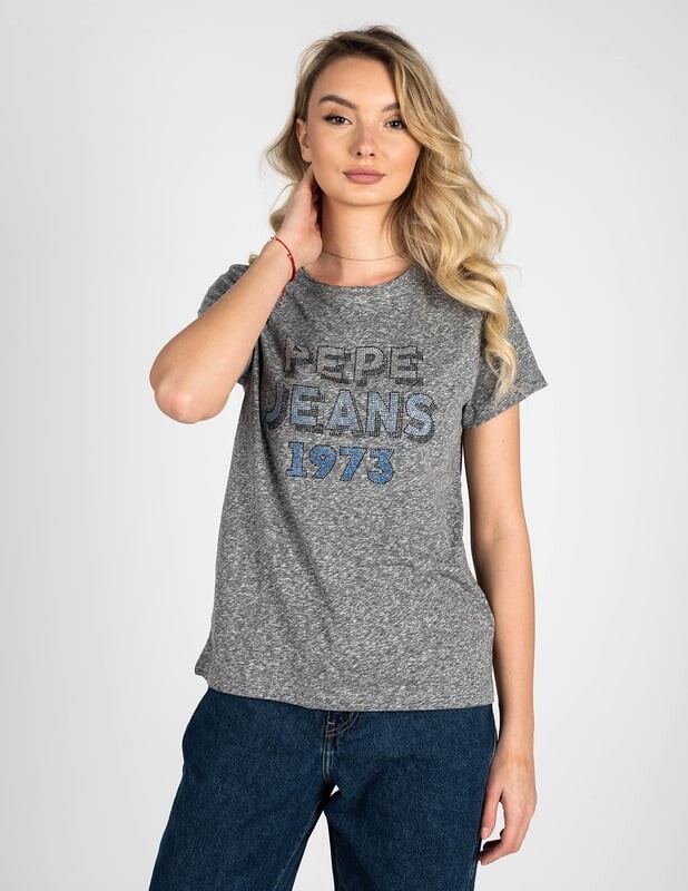 

Футболка bibiana женская серая Pepe Jeans, серый